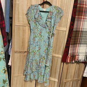 Sundance Asymmetrical Dress in Floral Aqua